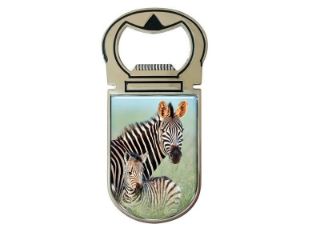Obrázek z Otvírák magnet na láhve kov zebra 4x9cm  